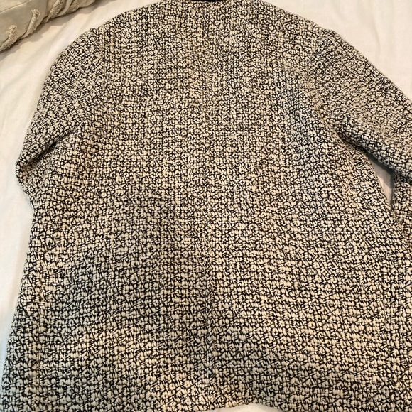 Abercrombie and Fitch tweed coat black and cream - Picture 6 of 6